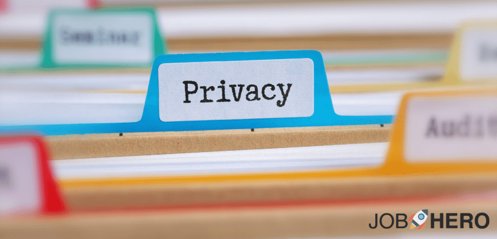 curriculum efficace, privacy curriculum